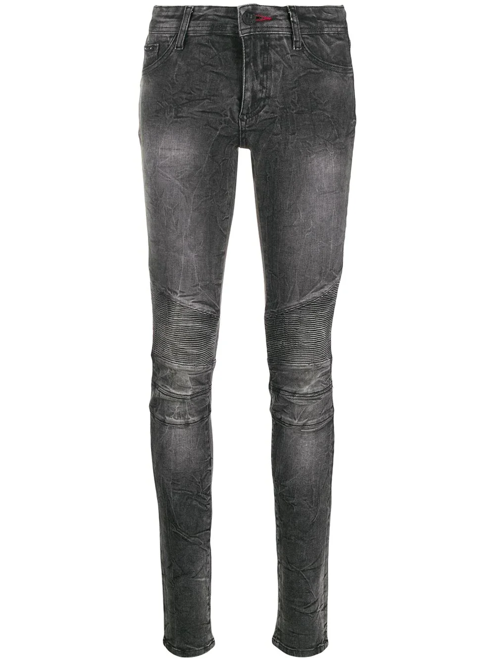 acid wash skinny jeggings - 1