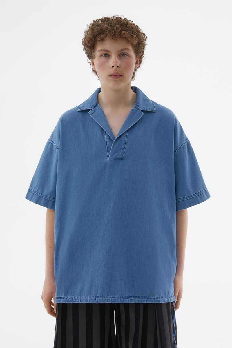 SUNNEI SHORT-SLEEVED DENIM SHIRT outlook
