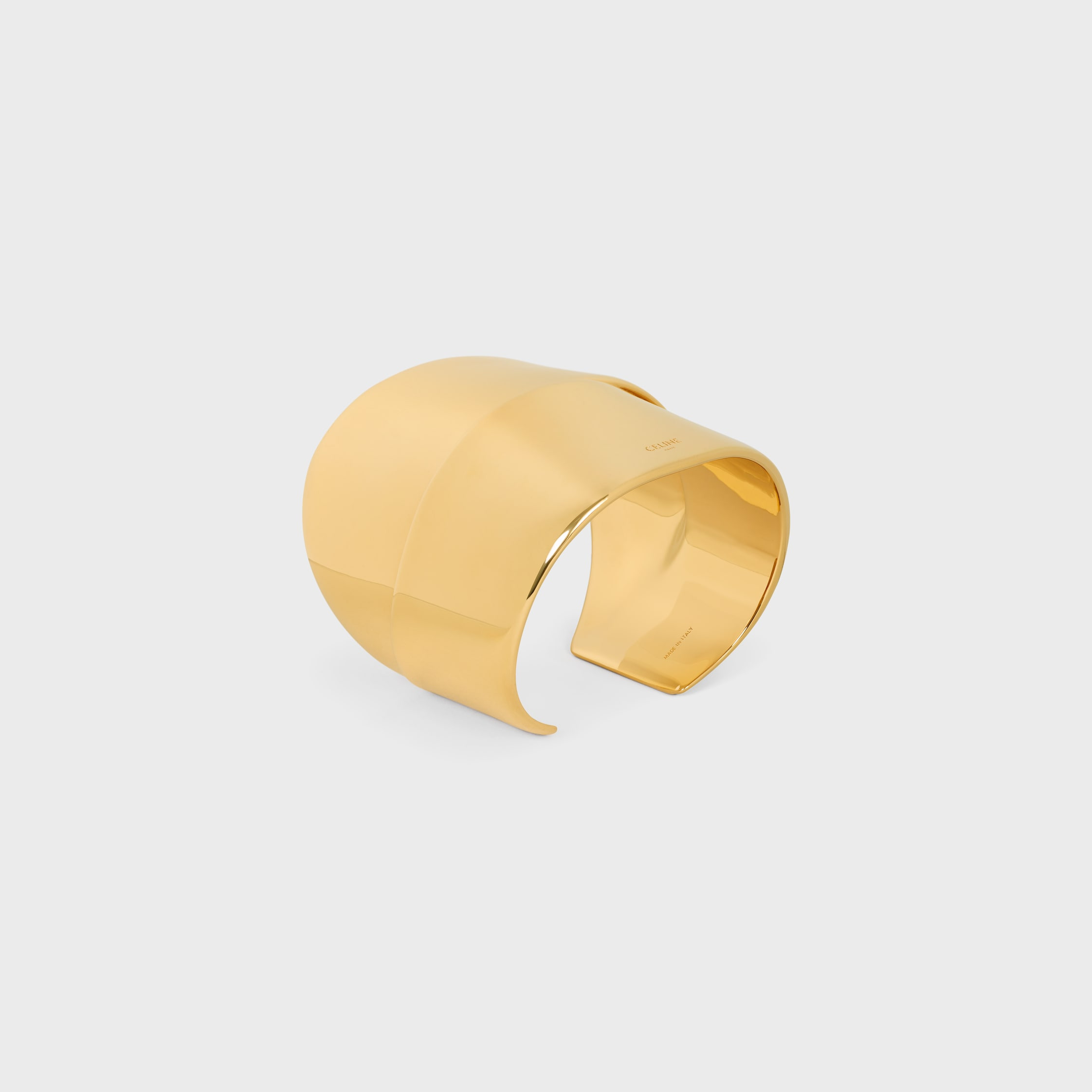 Formes Abstraites Ribbon Cuff in Brass with Gold Finish - 2