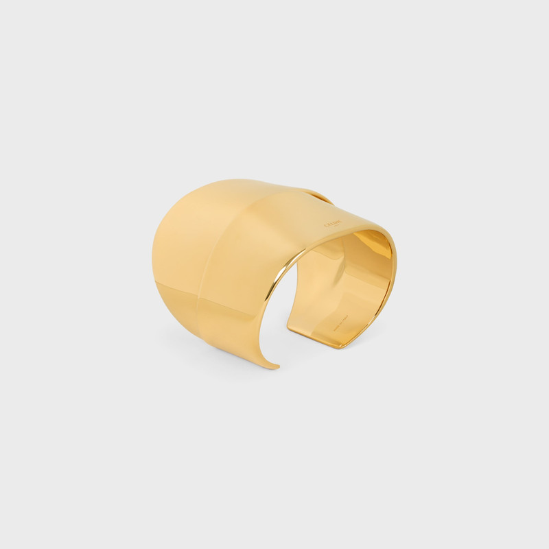 CELINE Formes Abstraites Ribbon Cuff in Brass with Gold Finish outlook