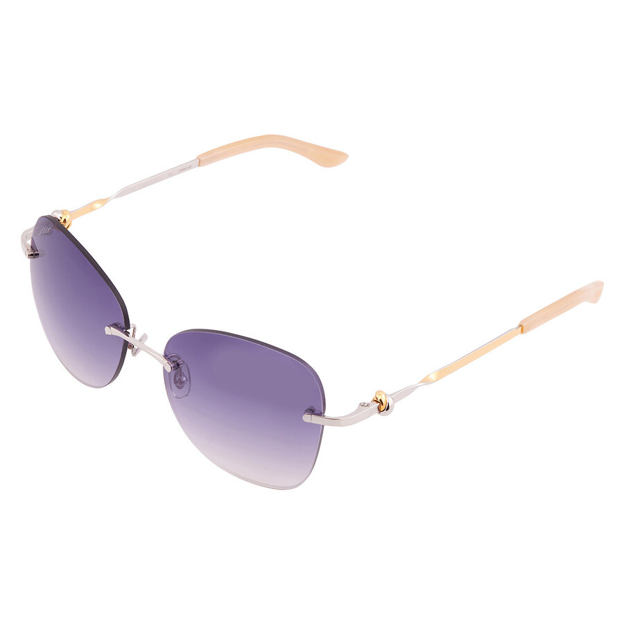 Cartier Trinity Grey Butterfly Ladies Sunglasses CT0091S 002 56 - 3