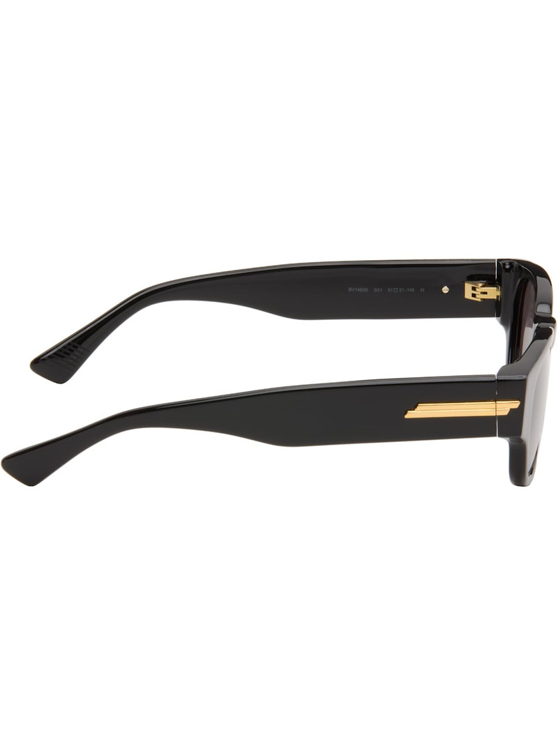 Bottega Veneta Black Classic Panthos Sunglasses outlook