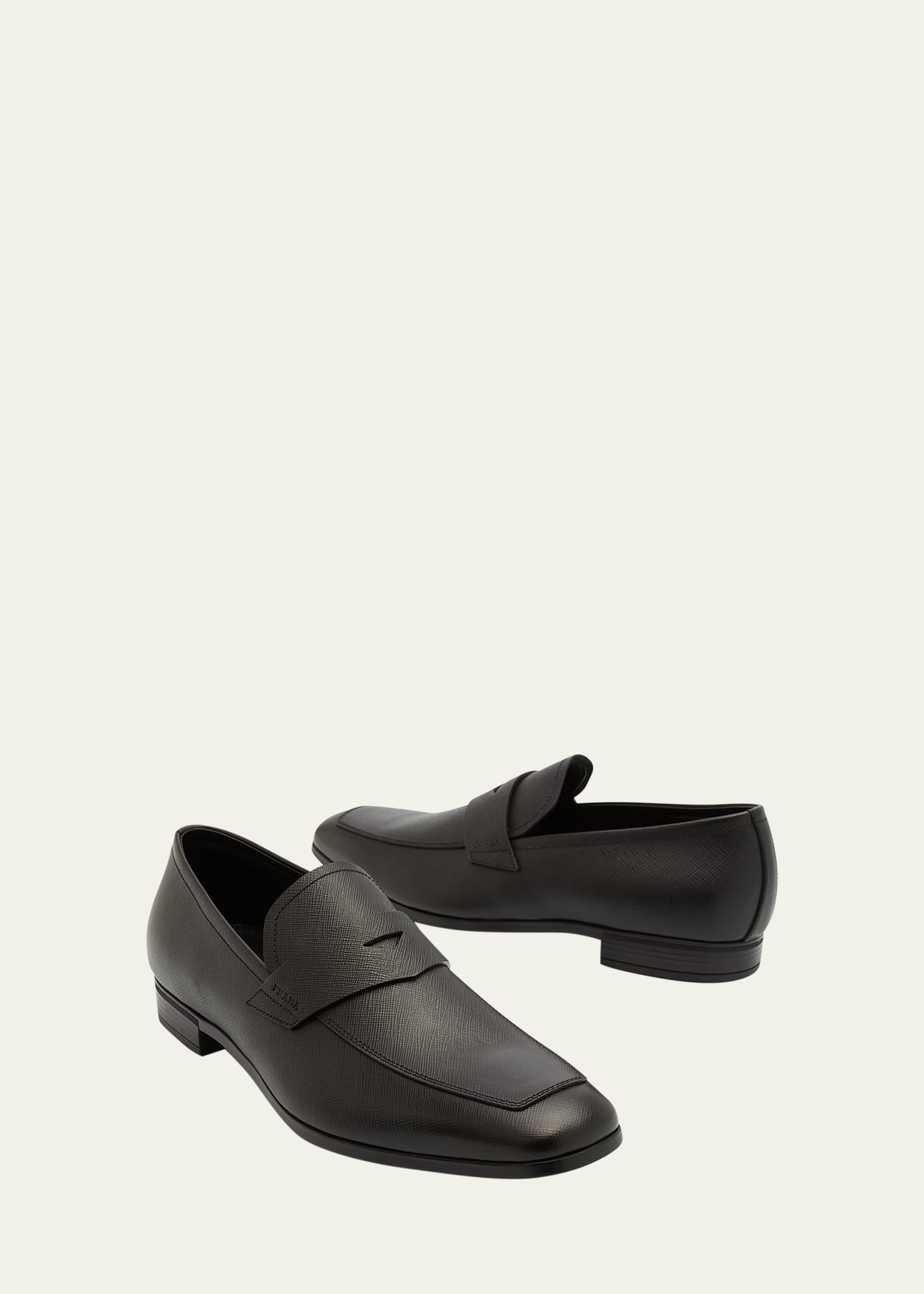 Saffiano Leather Penny Loafer - 7