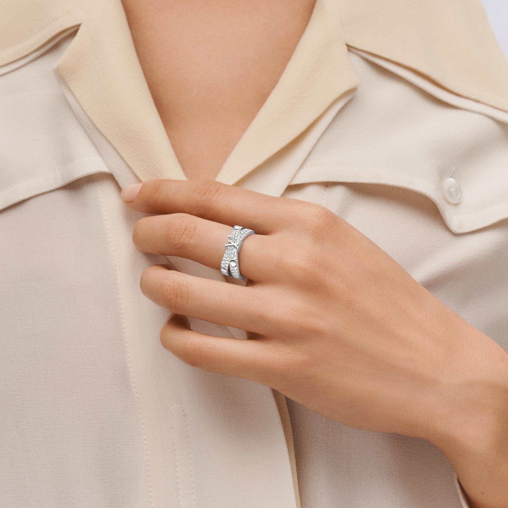 Empreinte Ring, White Gold And Diamonds - 2