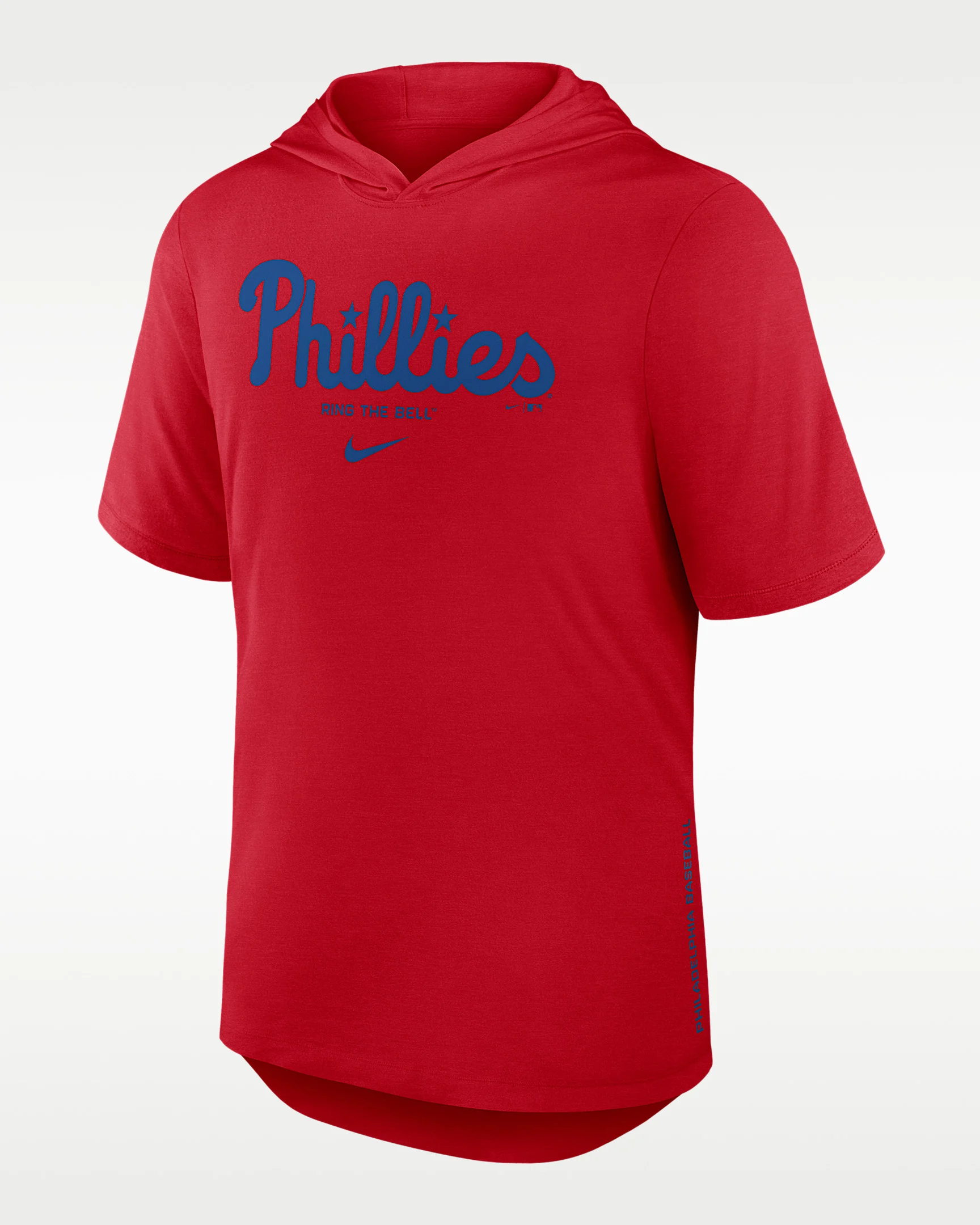 Philadelphia Phillies Arched Wordmark Men's Nike Dri-FIT MLB Hooded T-Shirt - 1