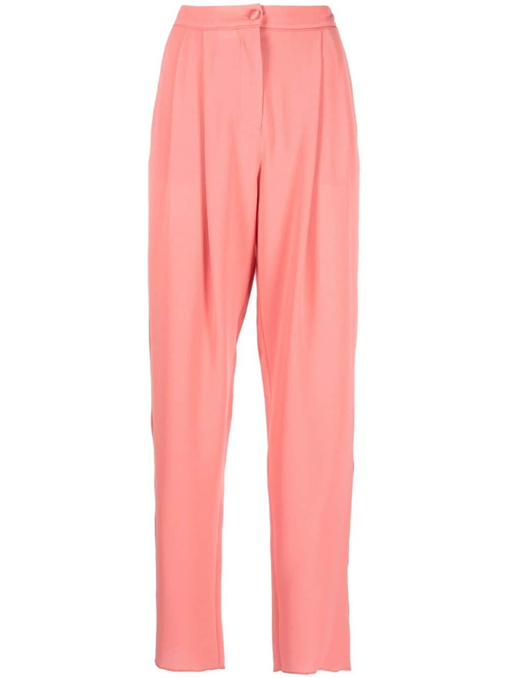 high-waisted tapered trousers - 1