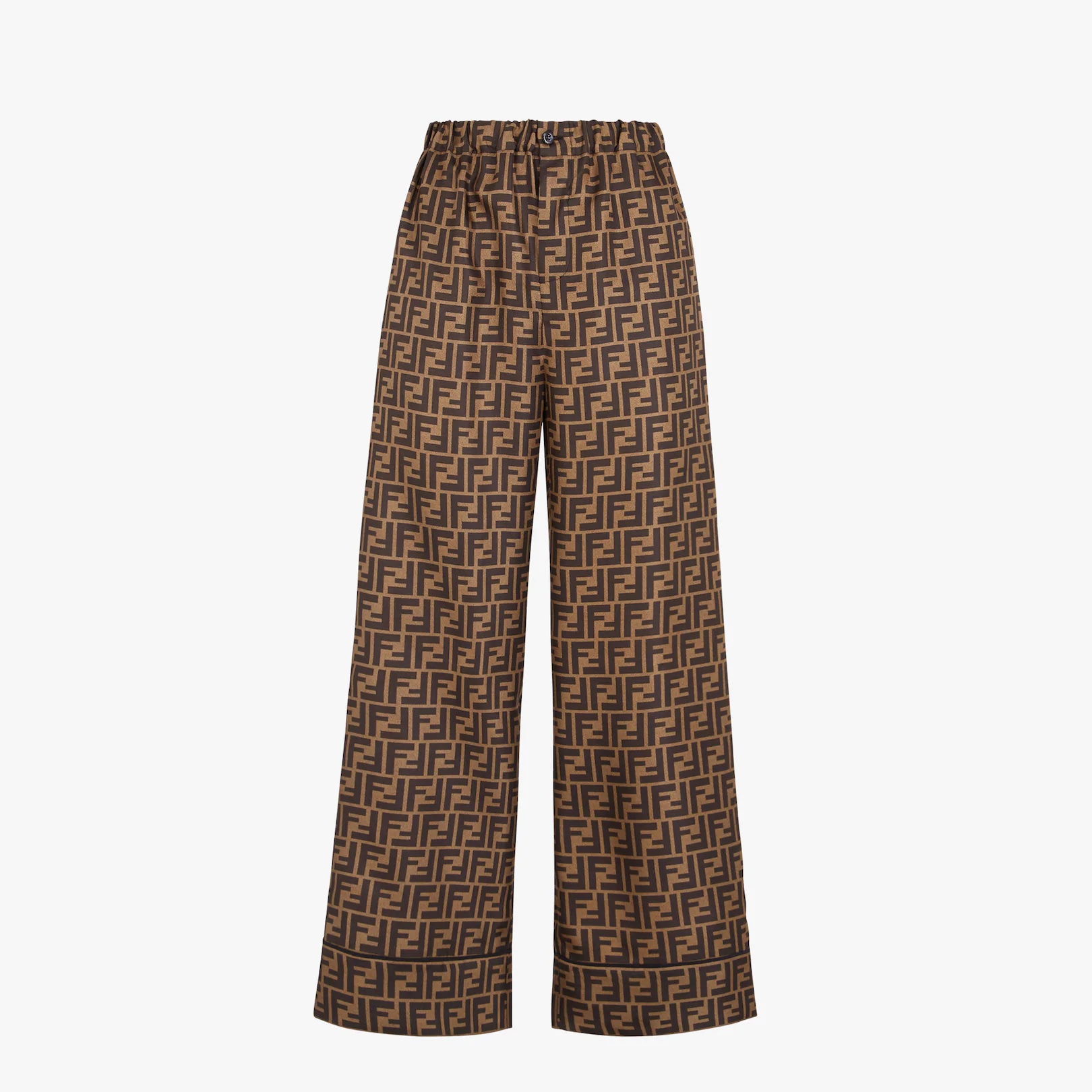 Pants in brown twill - 1