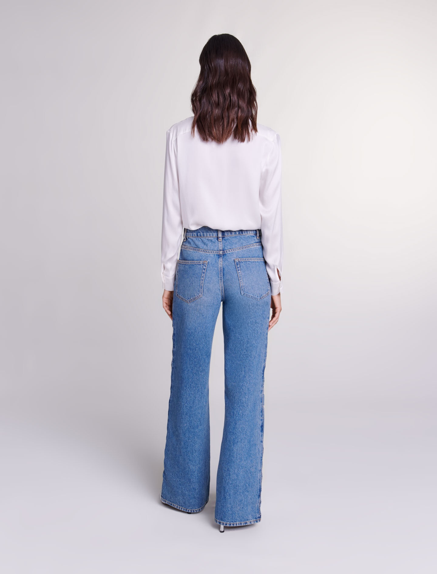 Beaded cutaway jeans - 10