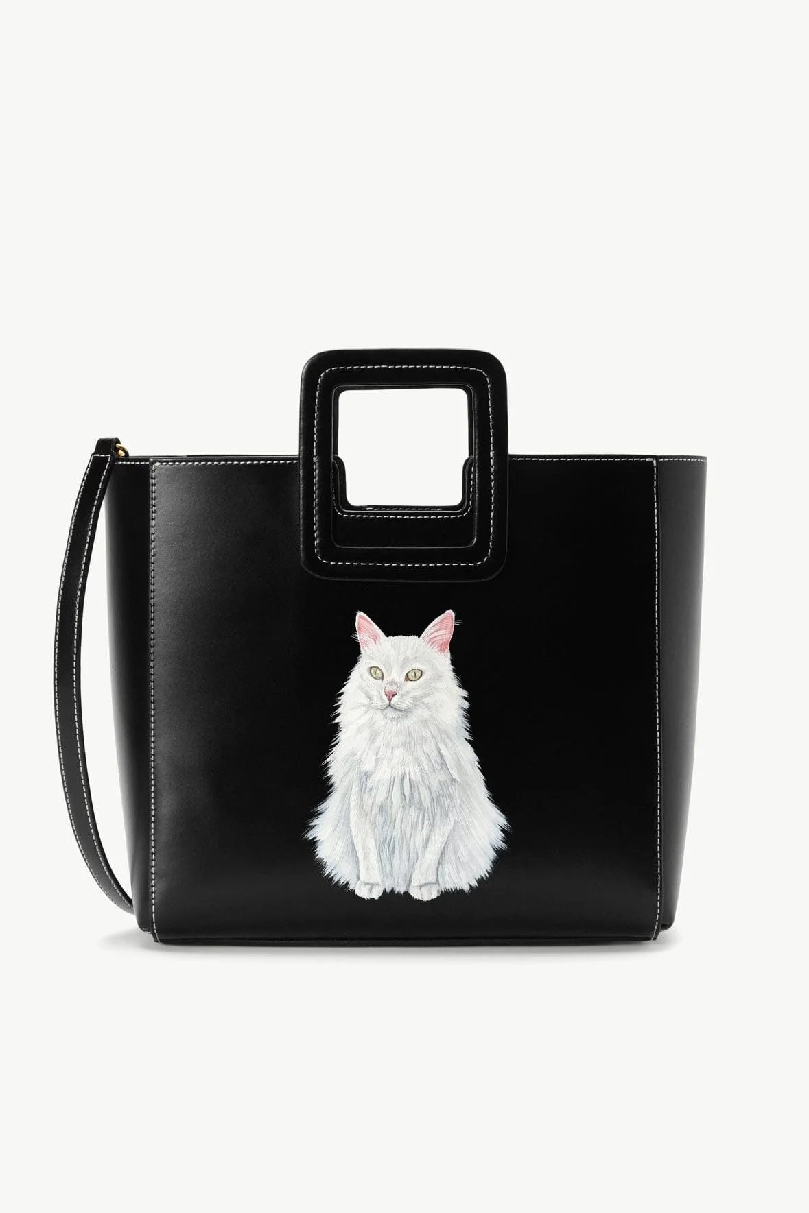 STAUD | CUSTOM SHIRLEY LEATHER BAG | BLACK - 1