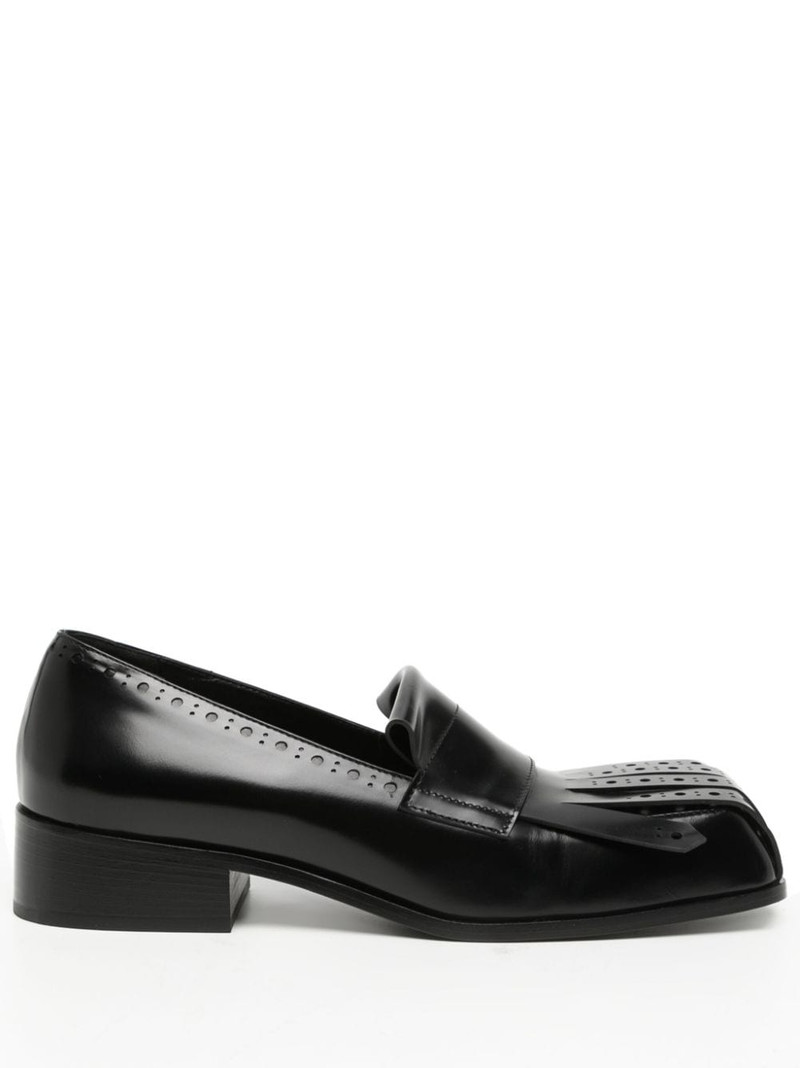 fringe-toe leather loafers 1