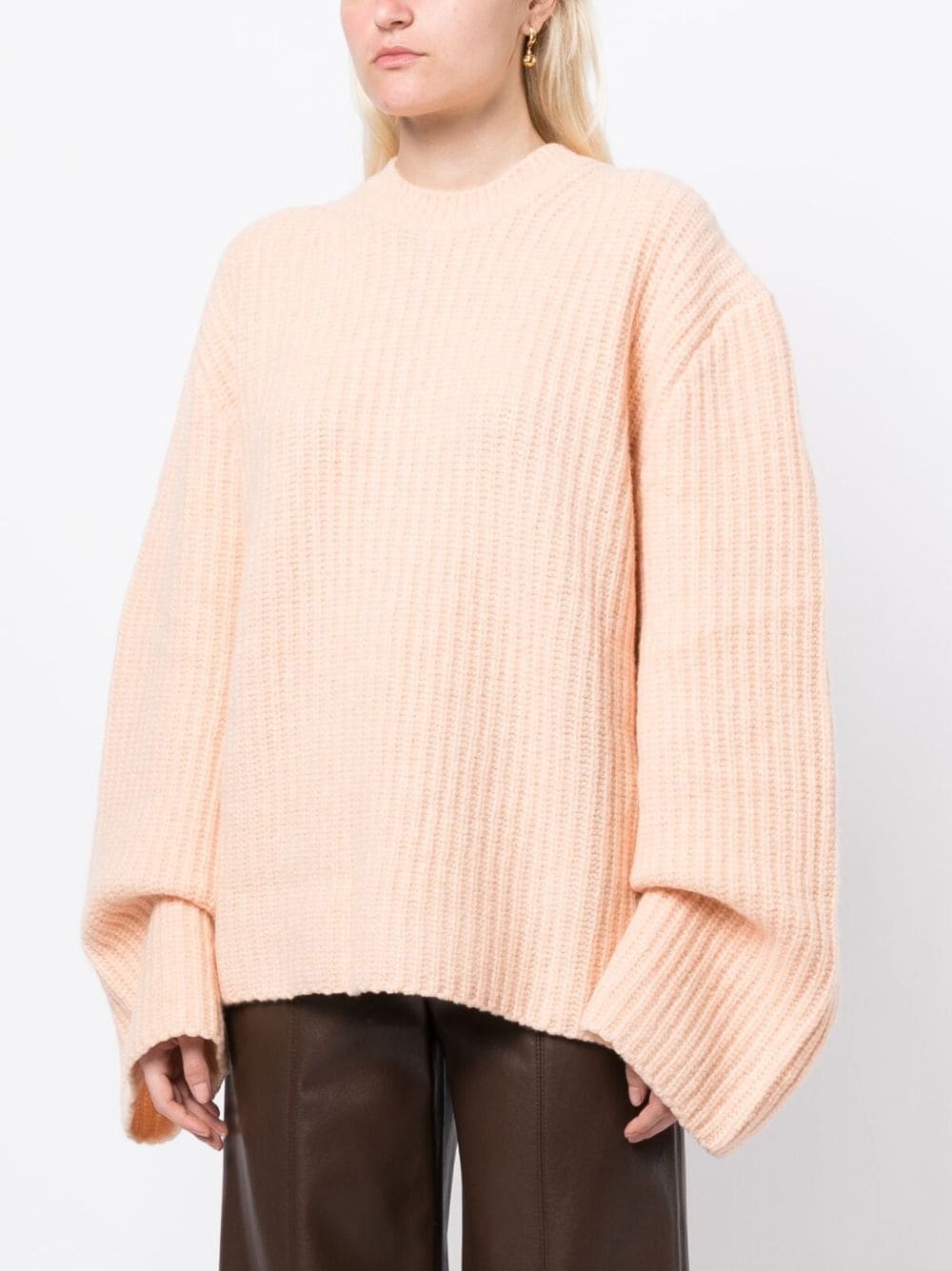 extra-long-sleeve knitted jumper - 3