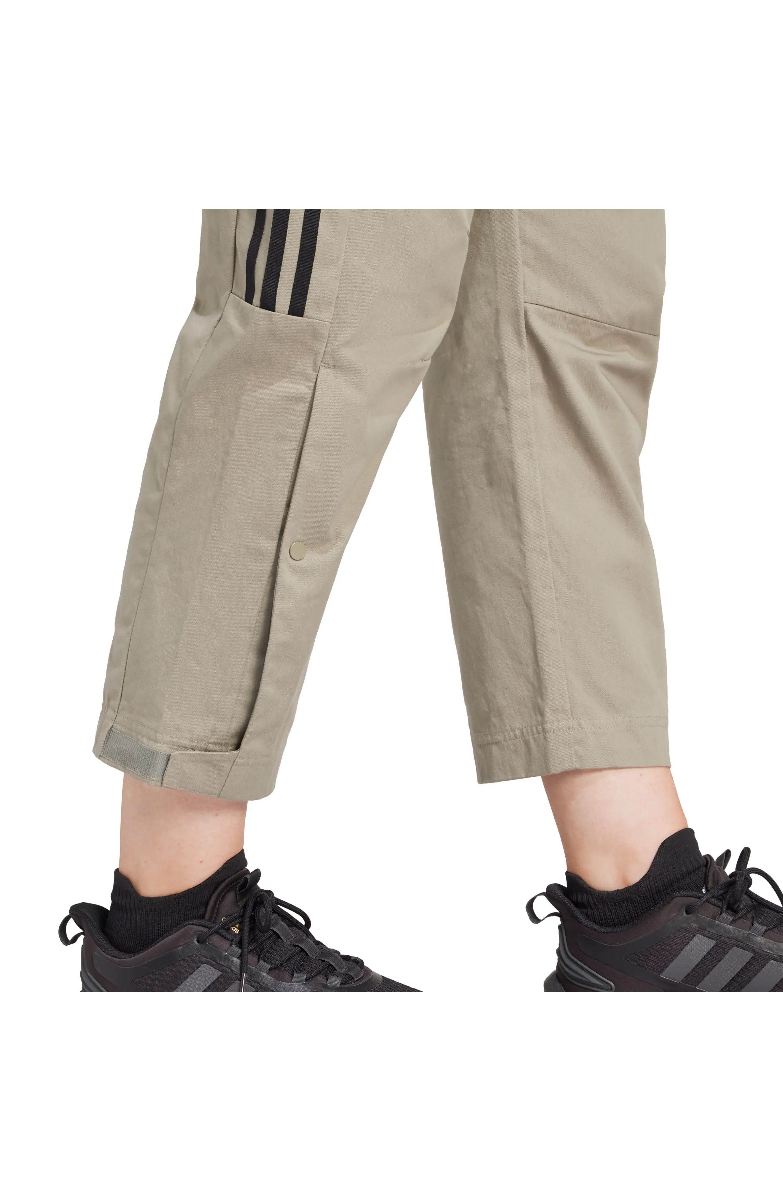 Tiro Loose Fit Cotton Twill Track Pants in Silver Pebble/Black - 6