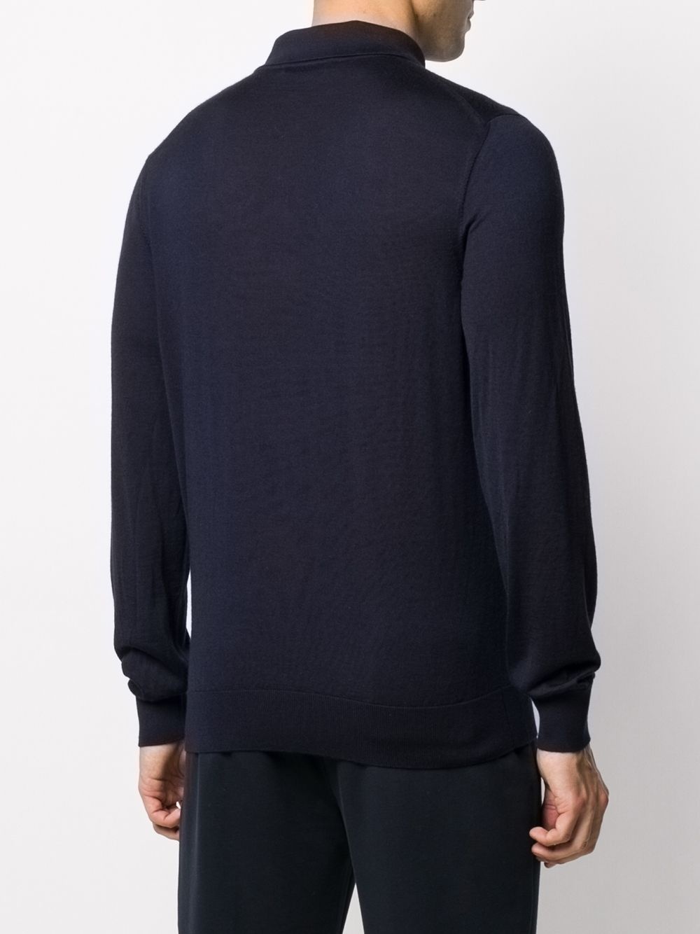 fine knit polo top - 4