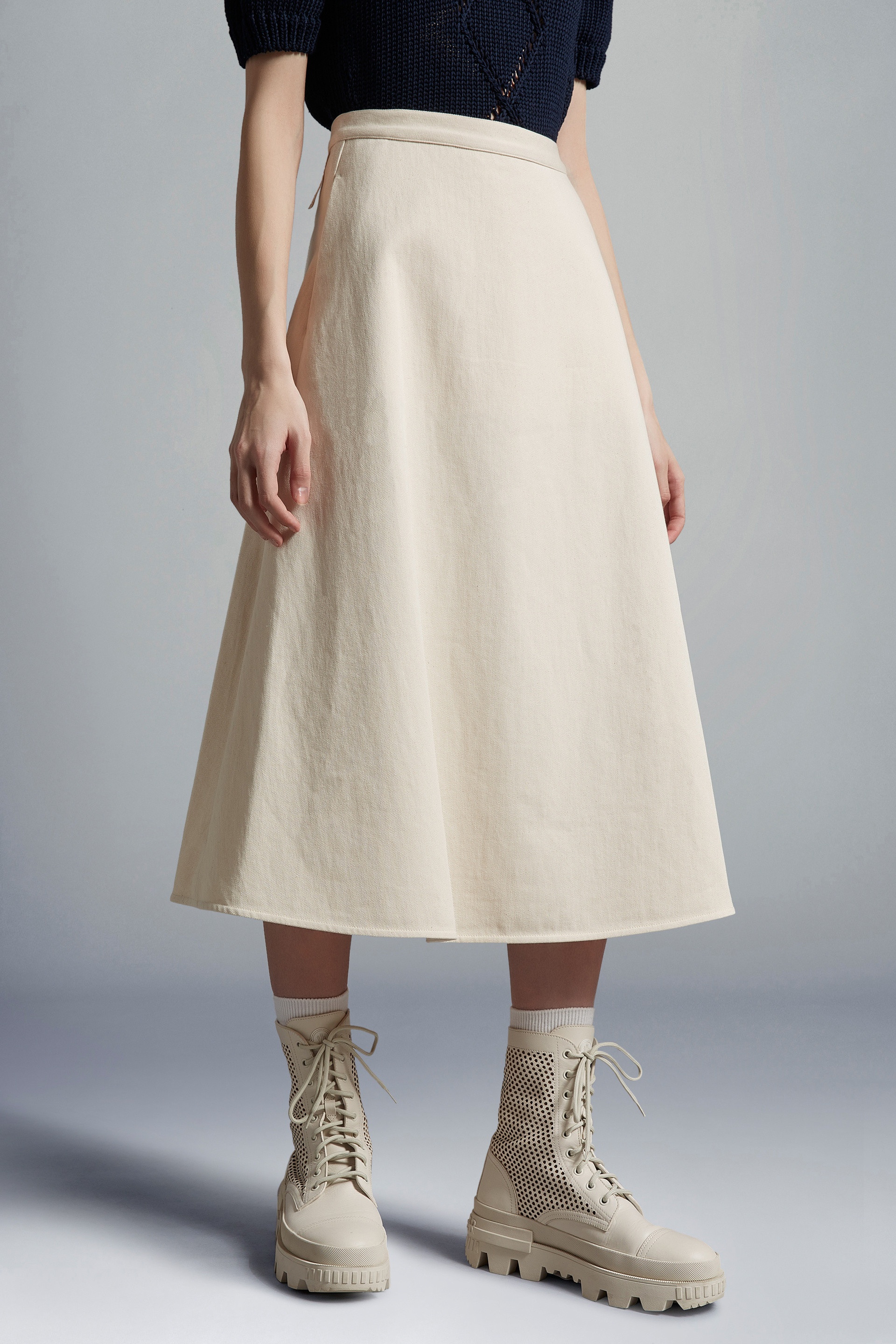 Cotton Midi Skirt - 3