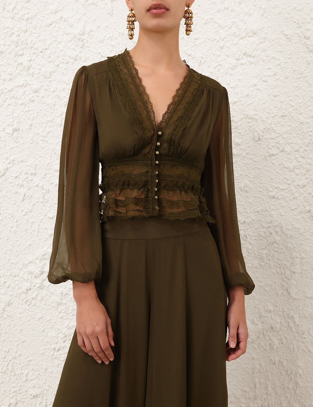MEMENTO V NECK BLOUSE - 2