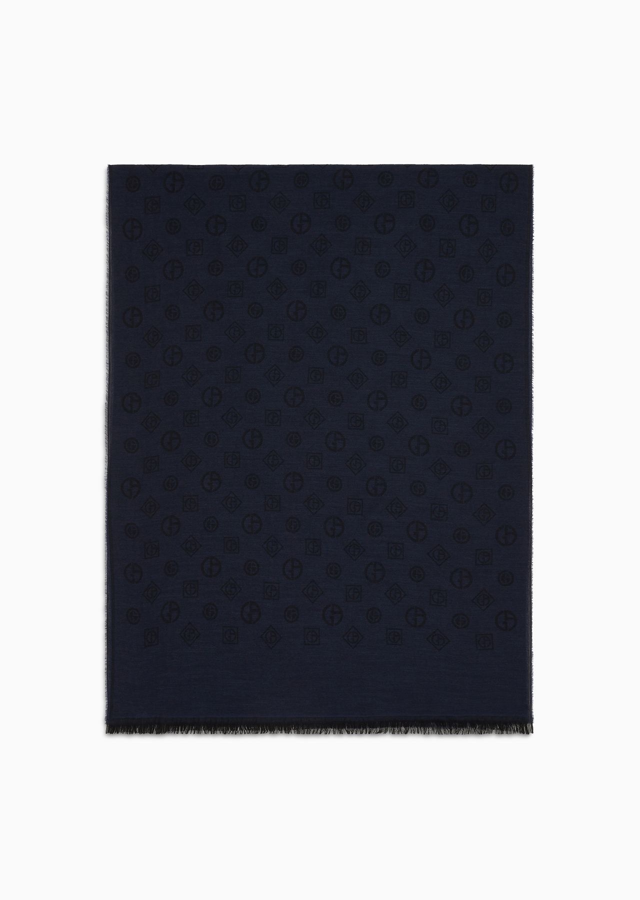 Monogram jacquard cashmere stole - 1