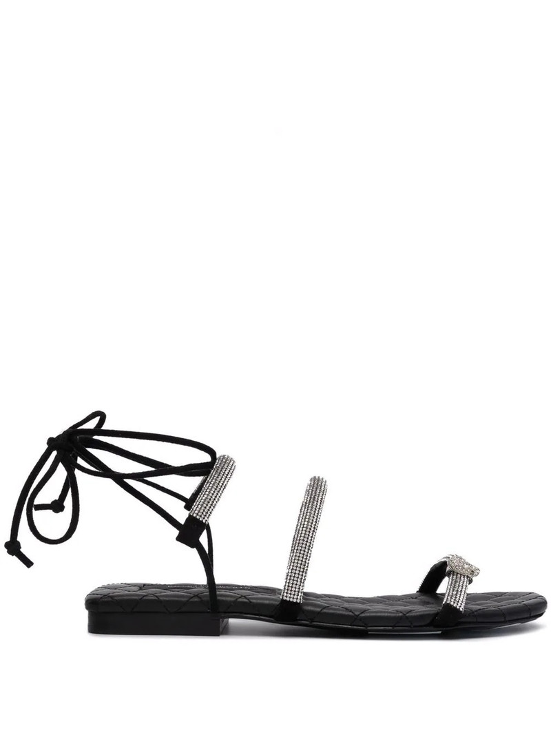maltese flat crystal sandals 1