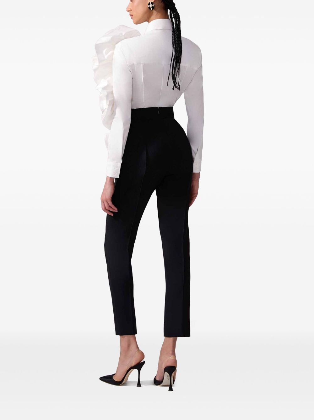 floral-appliqué shirt - 3