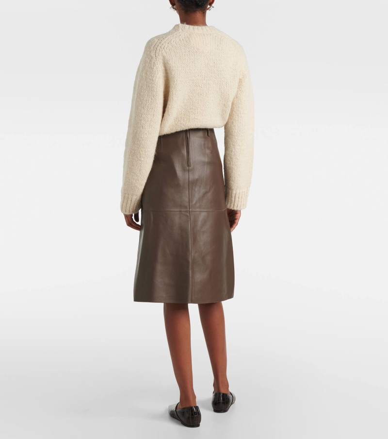 Leather midi skirt 3