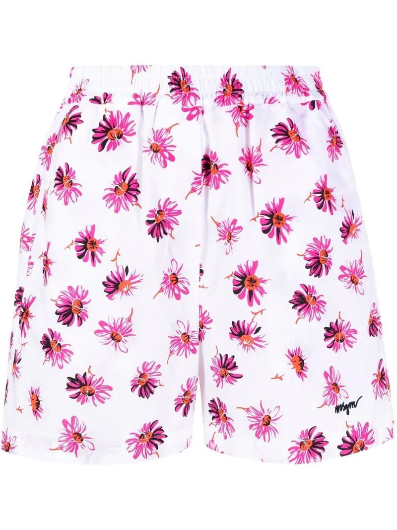 floral-print cotton shorts 1