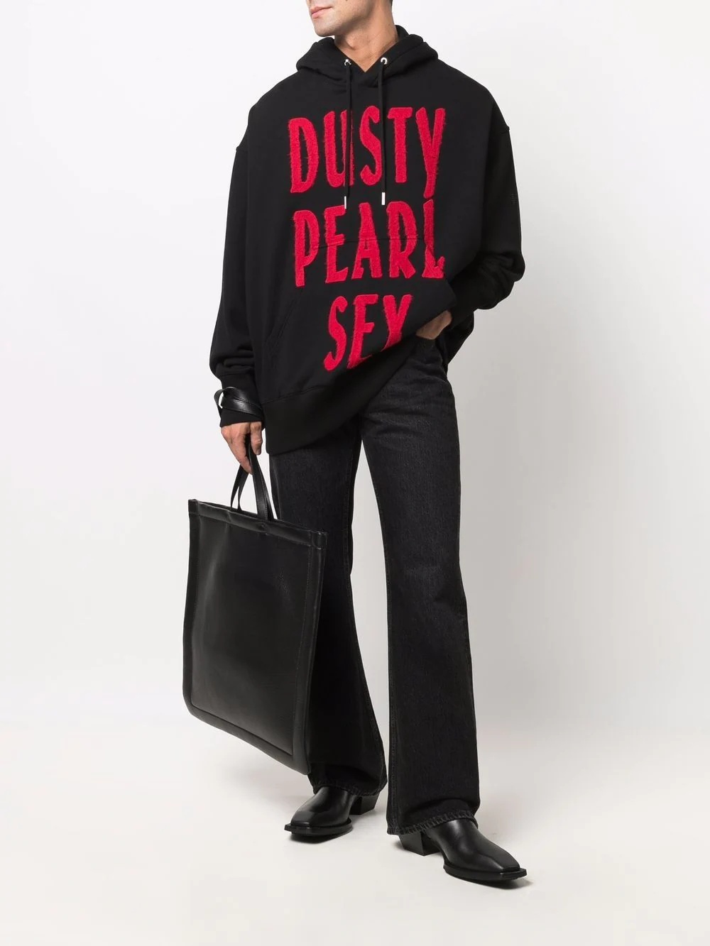 slogan-print hoodie - 2