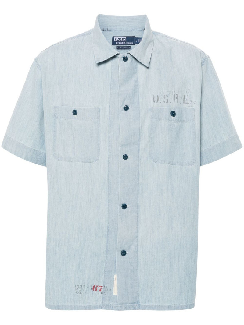 short-sleeve denim shirt 1