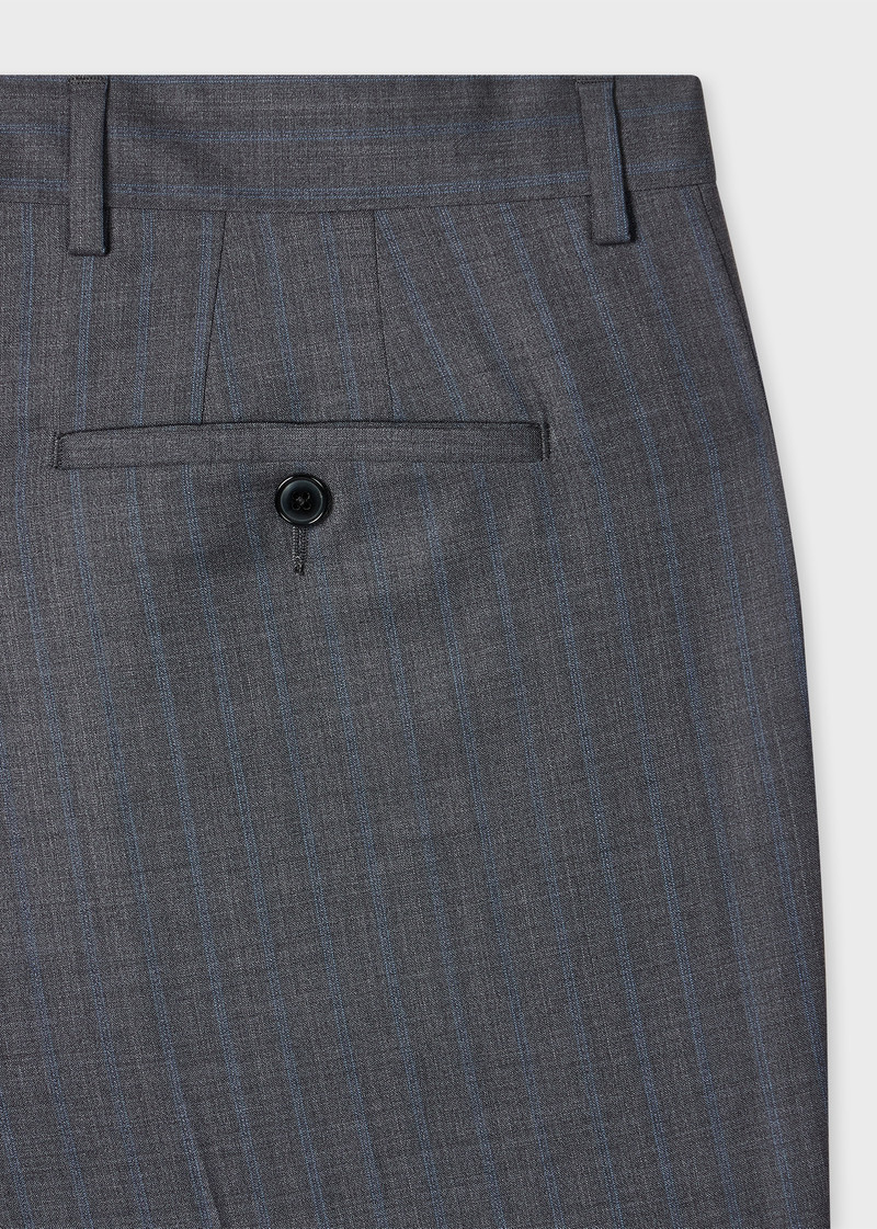 Paul Smith The Soho - Tailored-Fit Grey Stripe Tropical Wool Suit outlook
