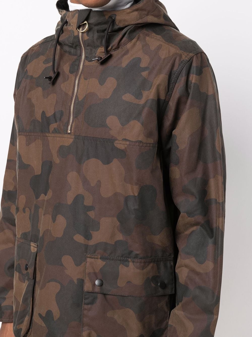 wax camouflage smock jacket - 5