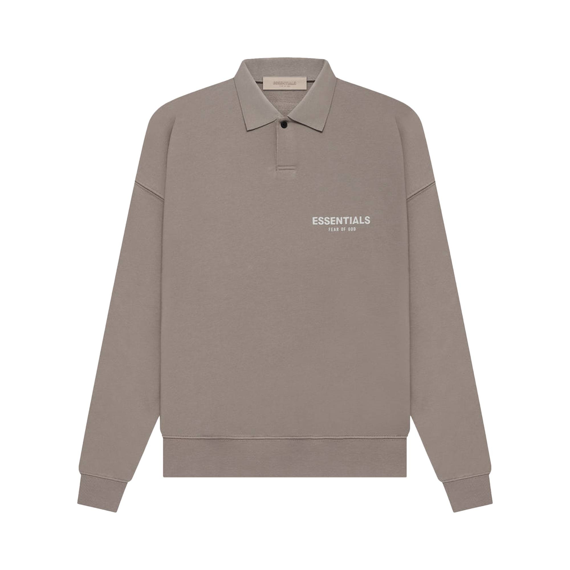 Fear of God Essentials Long-Sleeve Polo 'Desert Taupe' - 1