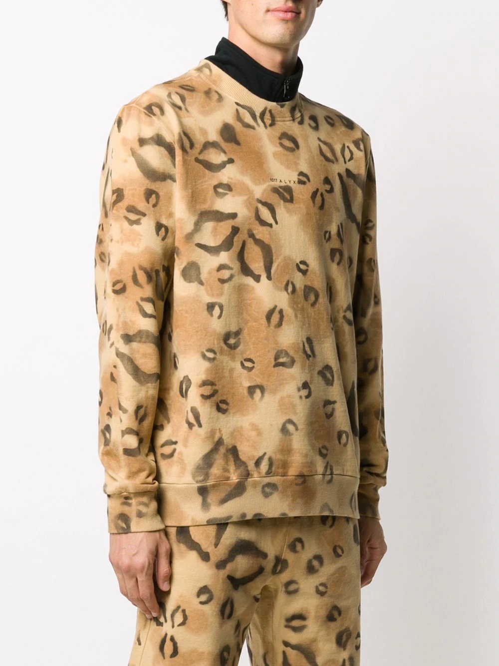 leopard-print logo sweatshirt - 3