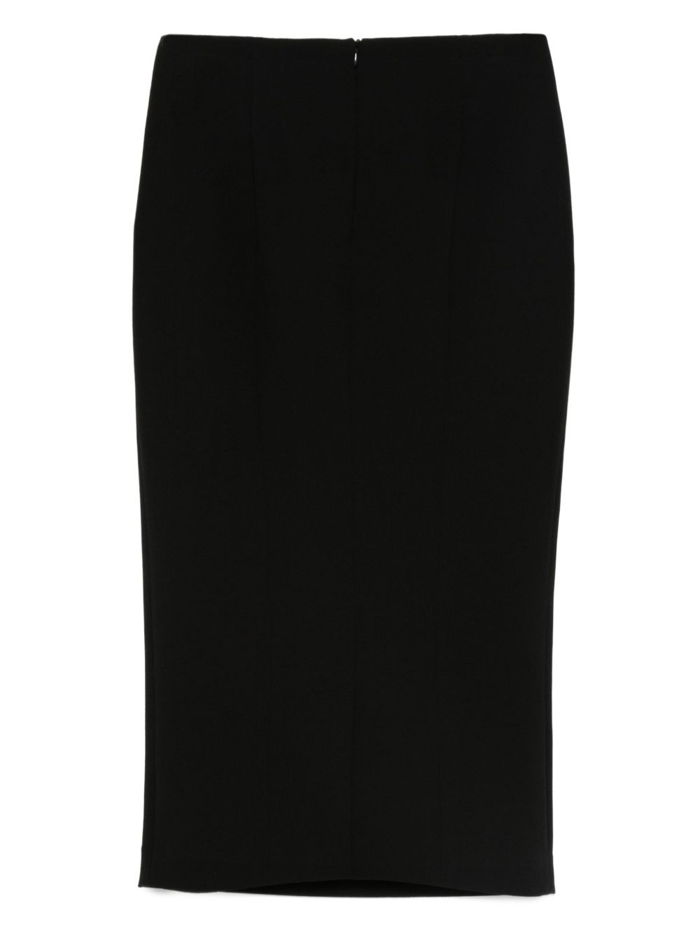 wool-blend straight skirt - 2
