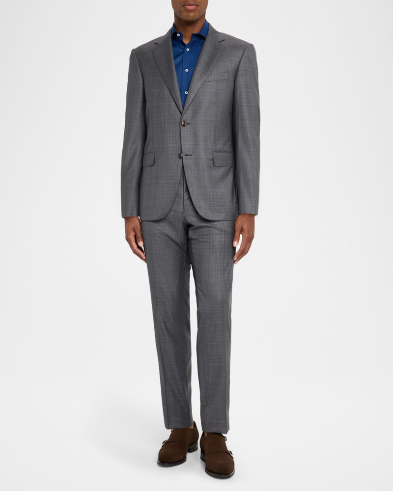 Canali Men's Wool and Silk Tonal Plaid Two-Piece Suit outlook