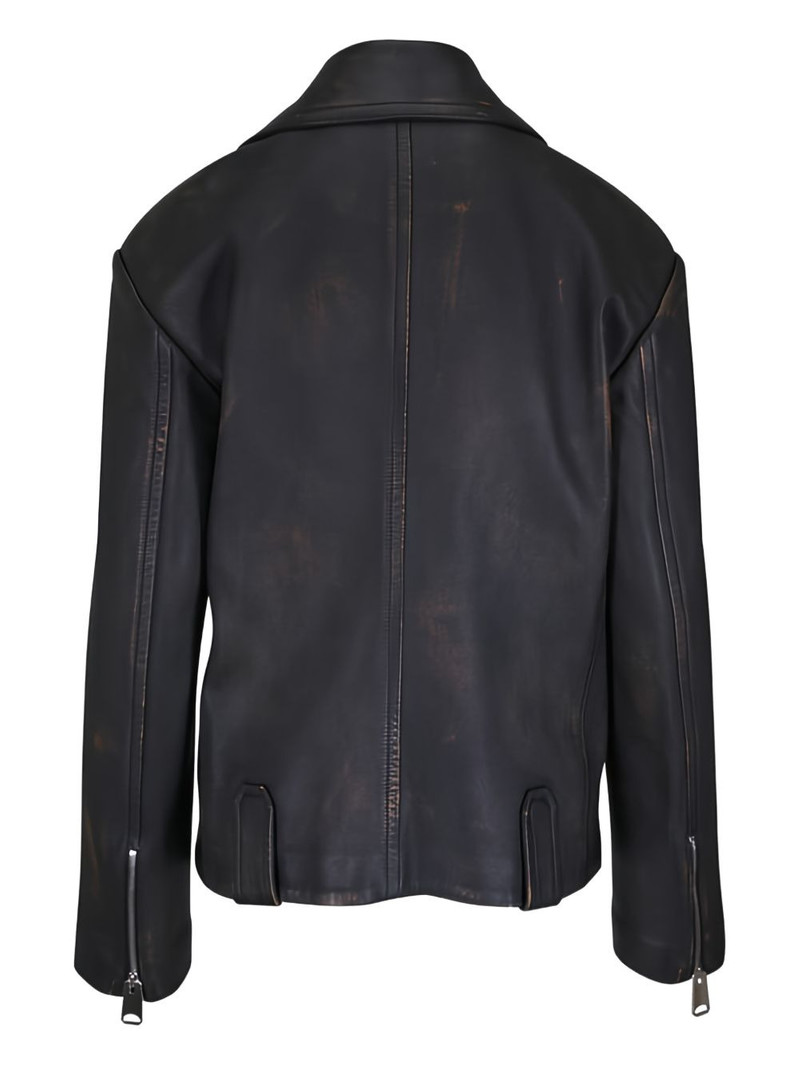 KHAITE Catalina zip calf leather jacket outlook