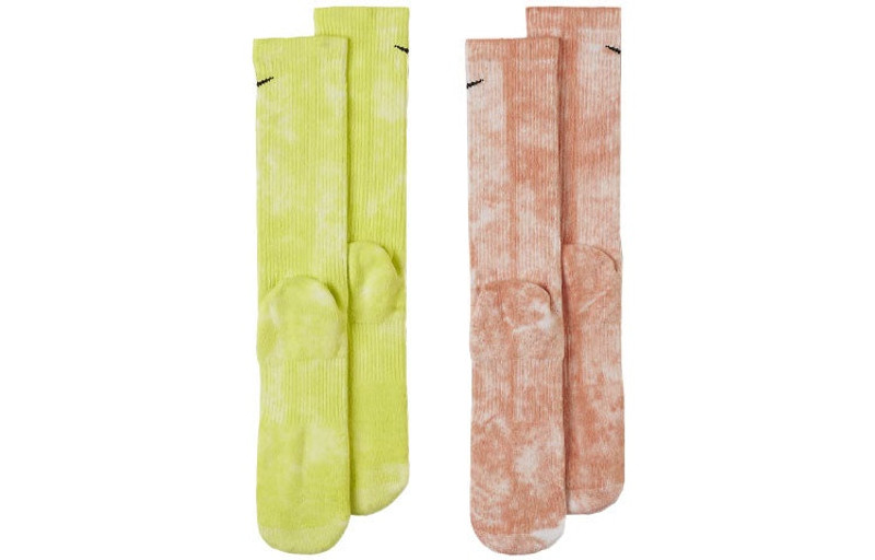 Nike Nike Unisex Everyday Plus Tie Dye Medium Stockings 2 Pairs Yellow/Orange/Red DM3407-904 outlook