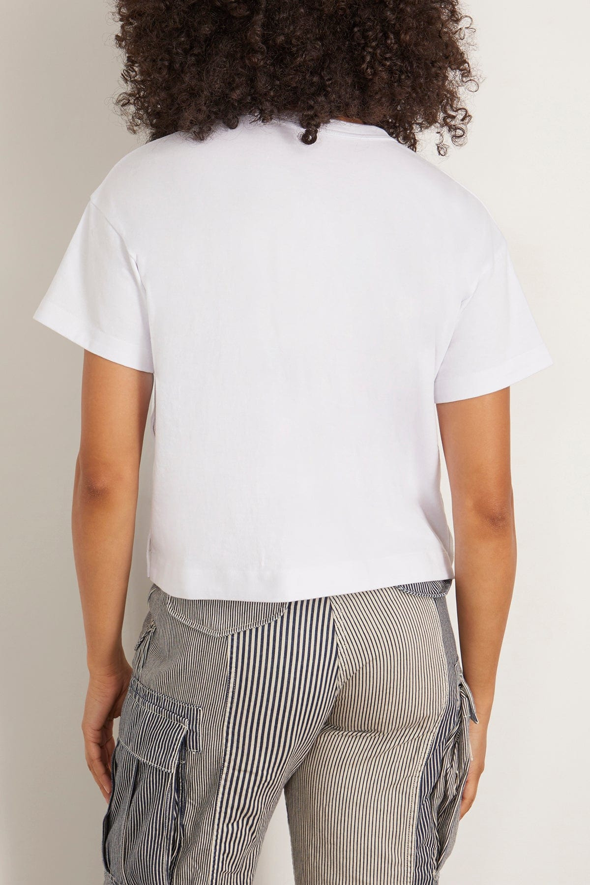 Emblem Cotton Jersey T-Shirt in White - 7