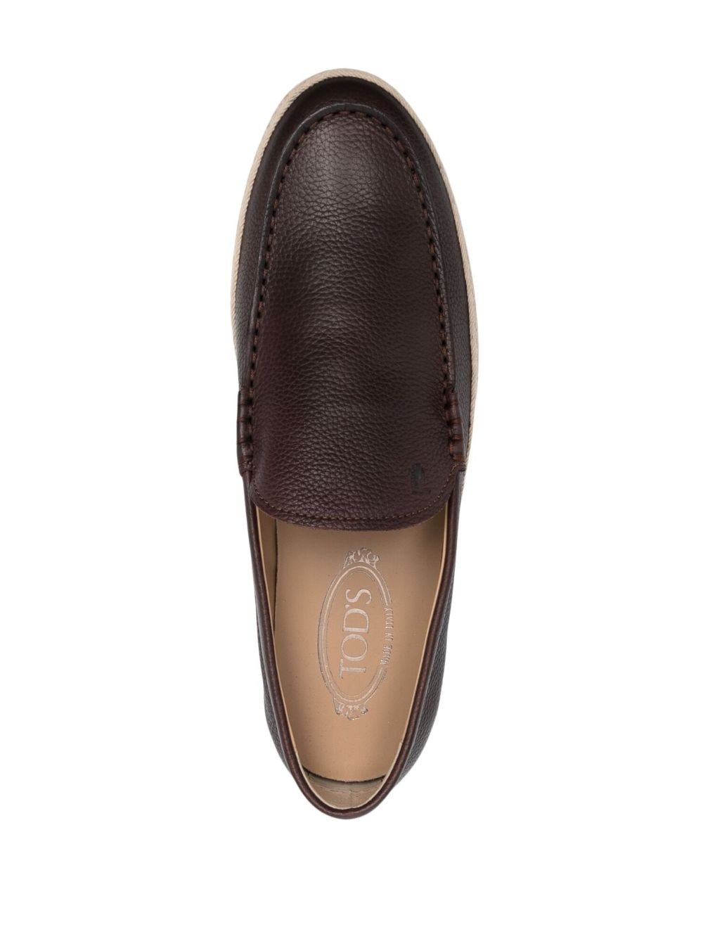 almond-toe leather loafers - 4