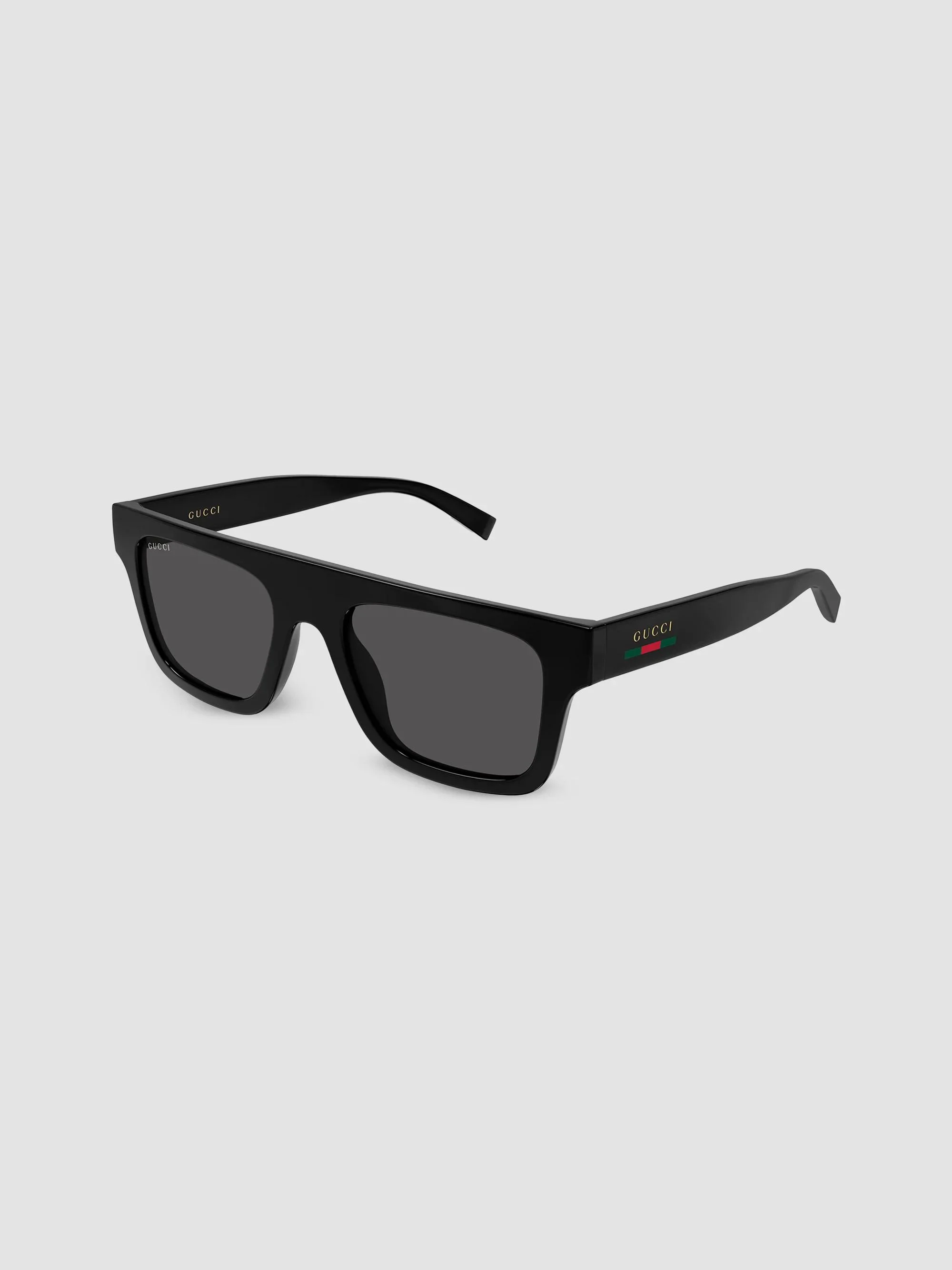 Men's Web Stripe 53MM Square Sunglasses - Black - 1