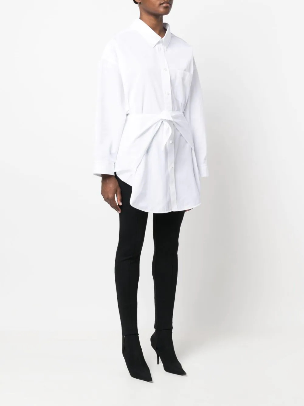 knotted-front shirt - 5