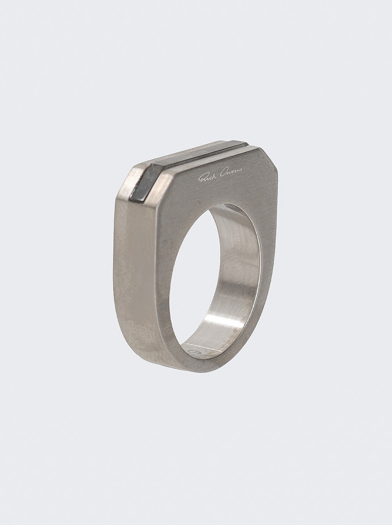 Rick Owens DRKSHDW Crystal Hollywood Ring Palladium outlook