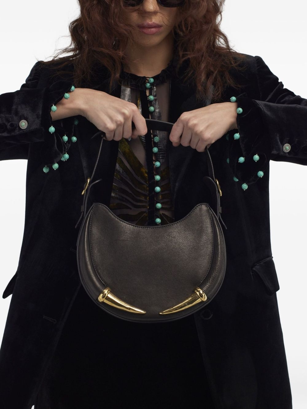 Fang Bag curved-silhouette shoulder bag - 2