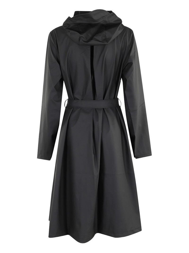 RAINS hooded belted raincoat outlook