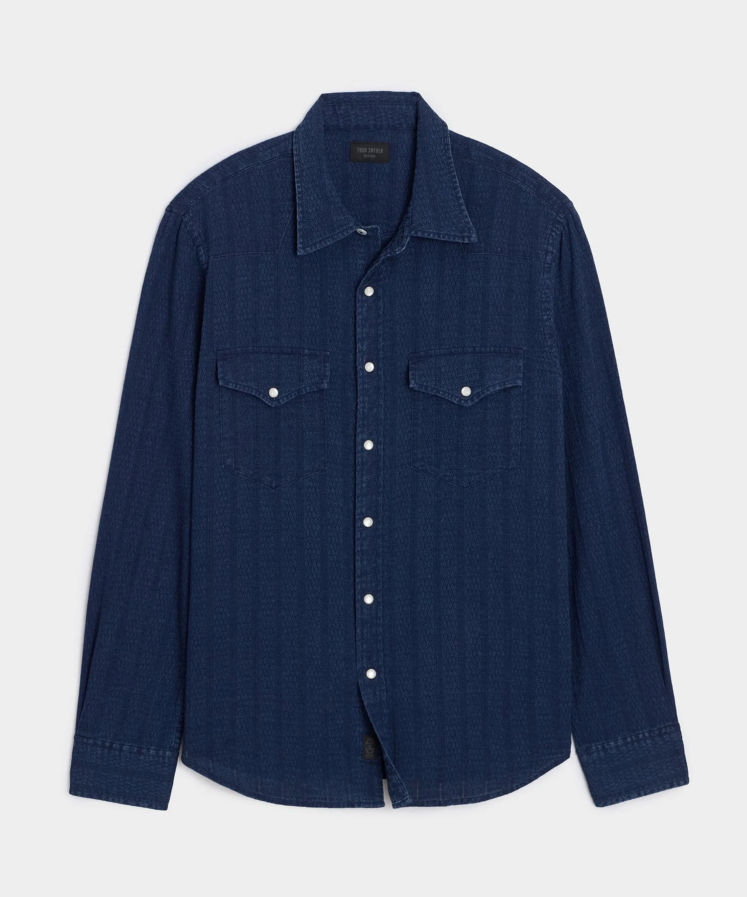 Denim Jacquard Western Shirt - 1