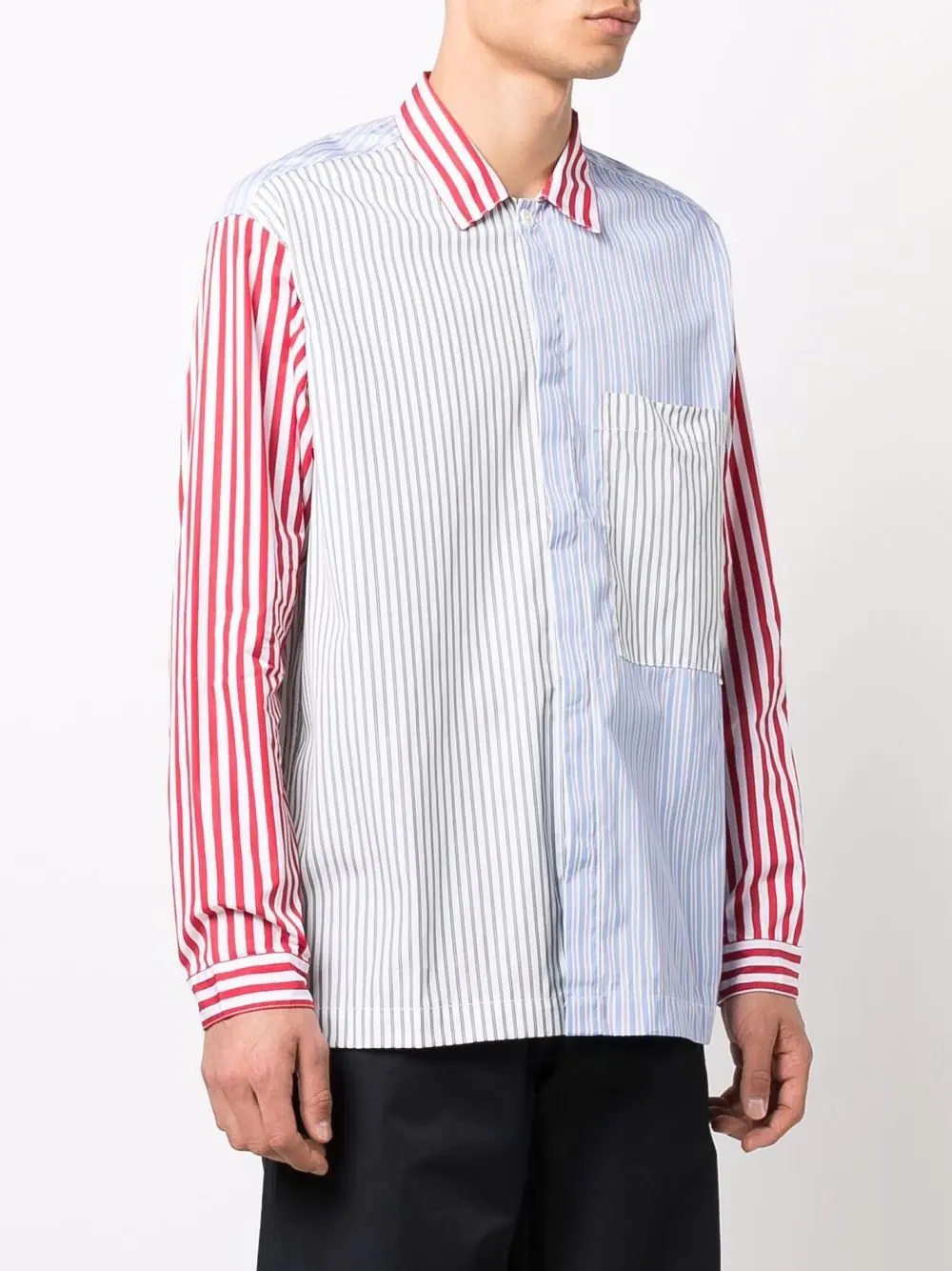 stripe-print cotton shirt - 3