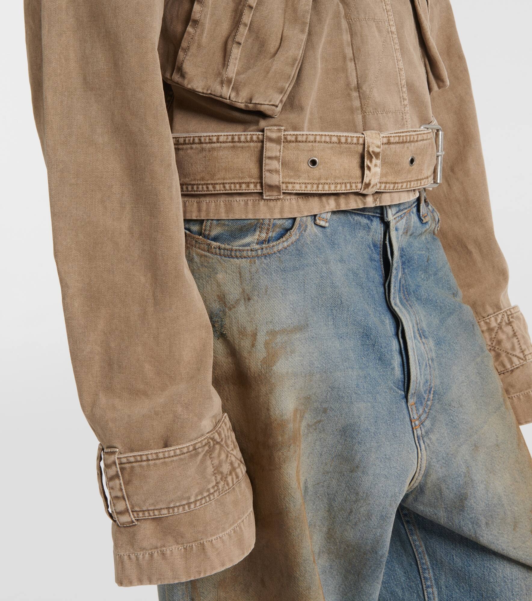 Denim cargo jacket - 5
