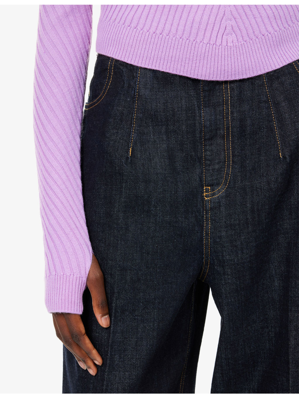 Ribbed High-Neck Wool Jumper - 6