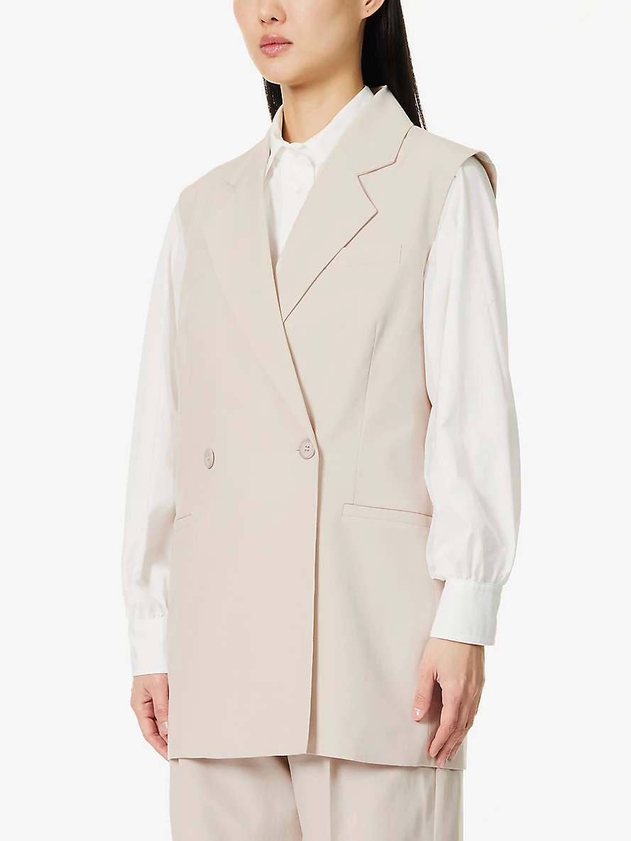 Legendary sleeveless regular-fit cotton and linen-blend blazer - 3