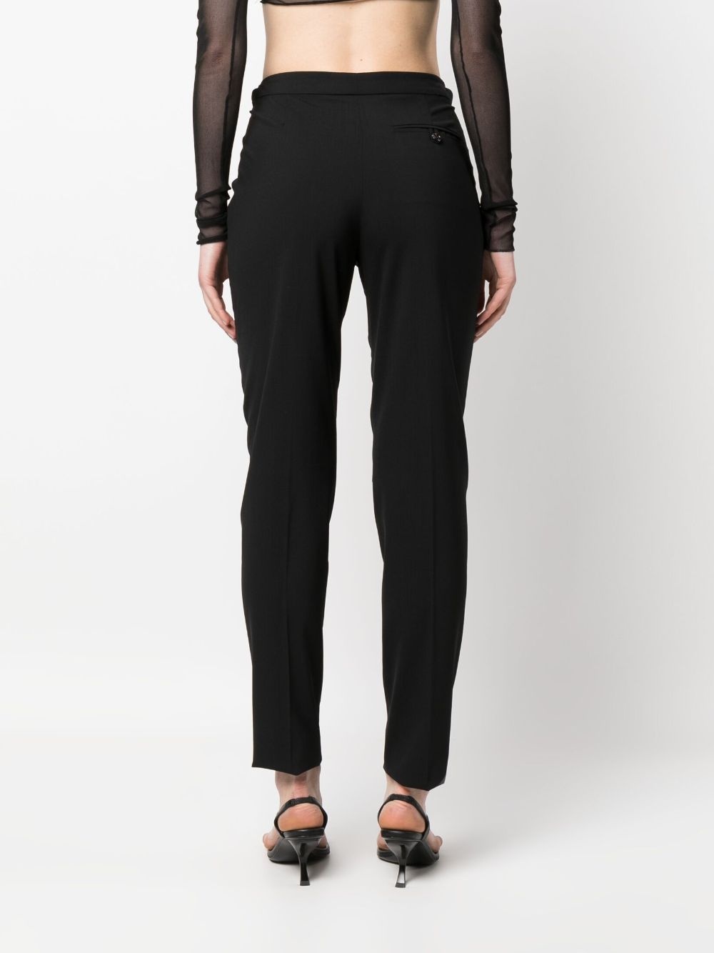 cut-out detailing slim-fit trousers - 4