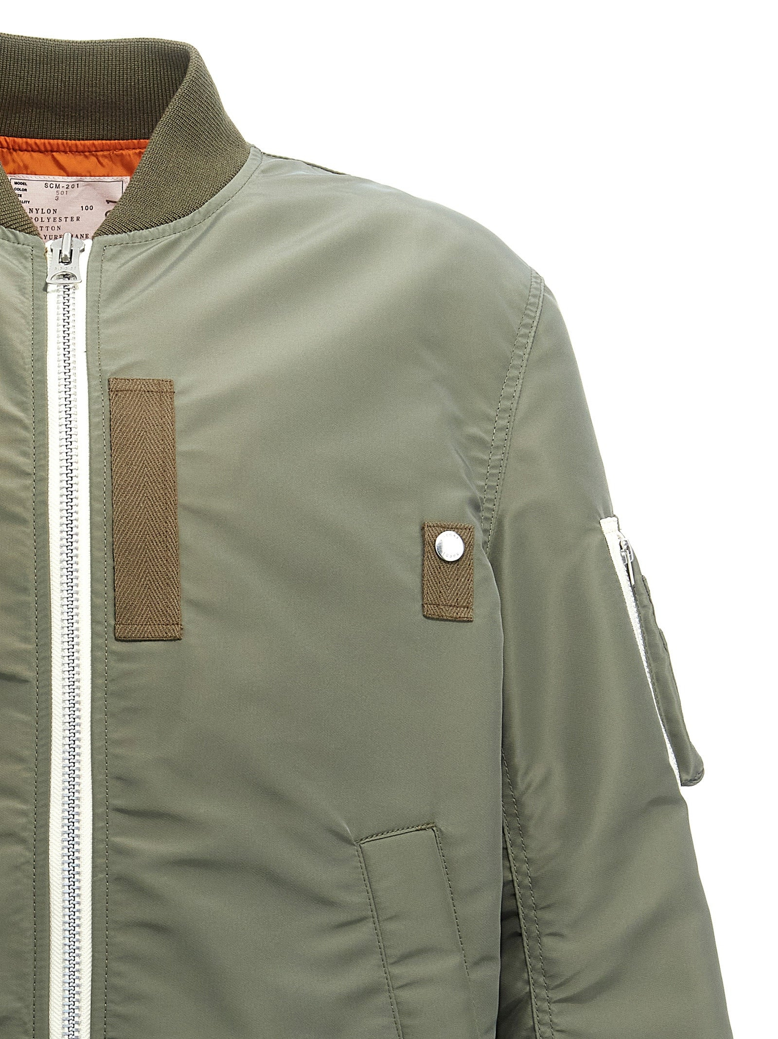 Sacai Men Nylon Bomber Jacket - 3
