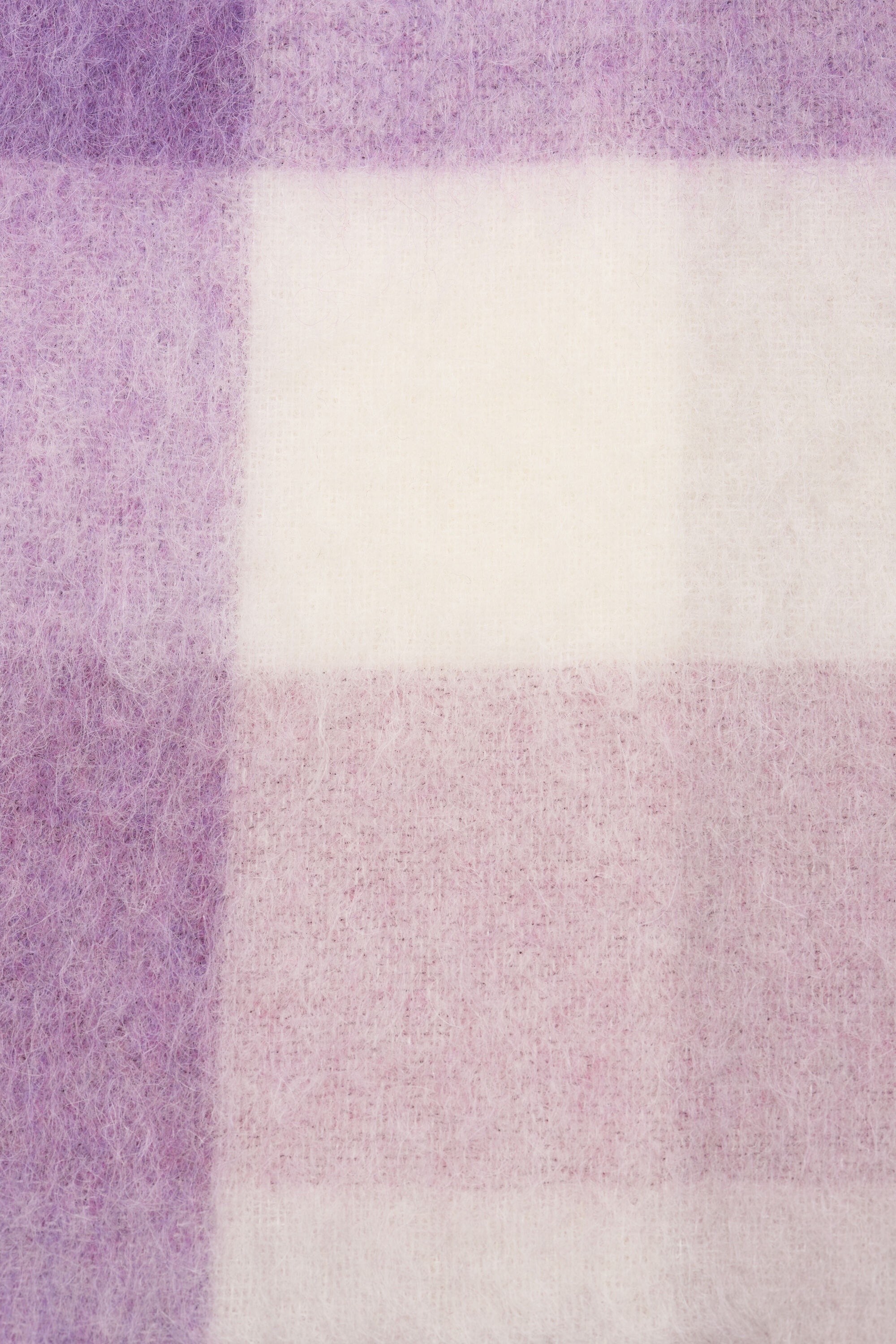 Mohair checked scarf - Lilac/white - 3