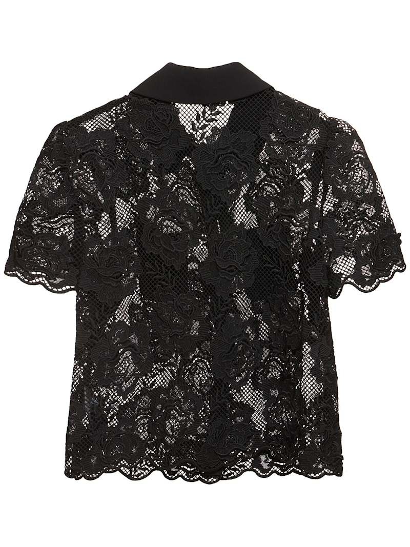 Short sleeve lace top - 4